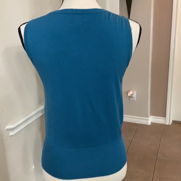 Grace Elements blue sleeveless lightweight  silk blend sweater vest Size XS/PP - Picture 3 of 14